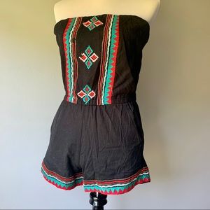 Angie Cotton Strapless Romper